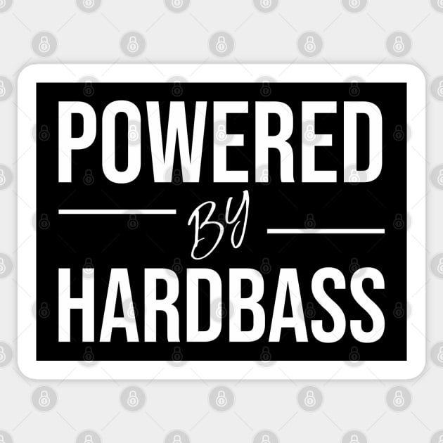 Powered by hardbass Sticker by Slavstuff